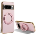 thumbnail image 1 of Allytechgroup Magnetic Case for Google Pixel 9 / 9 Pro, Built-in Ring Holder Kickstand Compatible with MagSafe Military Grade Drop Protection Shockproof Back Cover for Google Pixel 9 / 9 Pro, Pink, 1 of 6