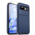 thumbnail image 1 of Allytechgroup Magnetic Case for Google Pixel 9A, Include 1x Screen Protector Sliding Camera Lens Protector Compatible with MagSafe Shockproof Anti-Scratch Slim Fit Phone Case for Women Men, Blue, 1 of 8