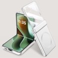 thumbnail image 1 of Allytechgroup Magnetic Case for Motorola Razr Ultra 2025 with Build in Screen Protector, Compatible with Mag-safe Full Body Protection Anti-Scartch Slim Fit Phone Cover Case for Razr 2025,Silver, 1 of 8