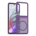 thumbnail image 1 of Allytechgroup Magnetic Case for Motorola Razr Ultra 2025, Built-in Camera Control Button Support Wireless Charging Slim Anti-stain Silky Touch Shockproof Back Cover for Women Men, Darkpurple, 1 of 5