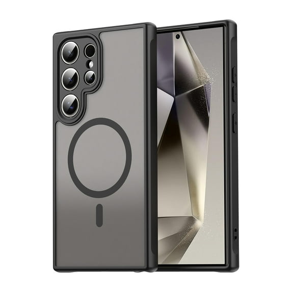 Allytechgroup Magnetic Case for Samsung Galaxy A16 5G, Compatible with Magsafe Transparent Matte Back Cover Slim Fit Anti-Scratch Hybrid Rugged Phone Case Cover for Samsung Galaxy A16 5G, Black