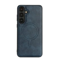 Allytechgroup Magnetic Case for Samsung Galaxy A36 5G, Premium PU Leather TPU Back Cover Compatible with Magsafe & Car Mount, Drop Protection Shockproof Phone Case for Samsung Galaxy A36 5G, Blue