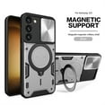 thumbnail image 1 of Allytechgroup Magnetic Case for Samsung Galaxy S21 Ultra, Slide Camera Cover Camera Lens Protector Ring Kickstand Military Grade Shockproof Rugged Hybrid Case for Samsung Galaxy S21 Ultra, Silver, 1 of 11