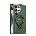 thumbnail image 1 of Allytechgroup Magnetic Case for Samsung Galaxy S23 Plus, Compatible with MagSafe & Car Mount Premium PU Leather Shockproof Kickstand Bumper Drop Protection Phone Cover for Women Men, Green, 1 of 9