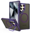 thumbnail image 1 of Allytechgroup Magnetic Case for Samsung Galaxy S24+ with Camera Lens Kickstand, Support Wireless Charging Cover Phone Holder for Desk Meeting/Videos Matte Shockproof Back Cover Shell, Purple, 1 of 7