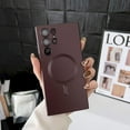 thumbnail image 1 of Allytechgroup Magnetic Case for Samsung Galaxy S24 FE, [Support Wireless Charging] [Camera Lens Protector] Ultra Slim Lightweight Anti-Fingerprint Shockproof Soft Protective Case, Winered, 1 of 6
