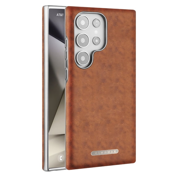 Allytechgroup Magnetic Case for Samsung Galaxy S25, PU Leather Slim Fit Phone Case Support Wireless Charging Shockproof and Anti-Scratch Bumper Back Cover for Samsung Galaxy S25, Brown