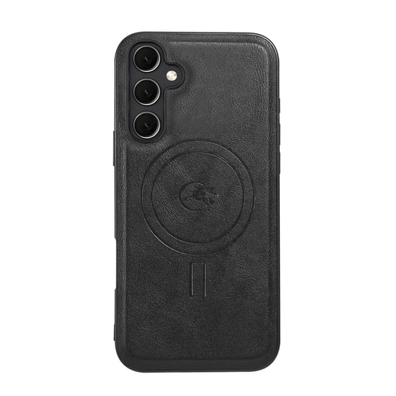 Allytechgroup Magnetic Case for Samsung Galaxy S25+ Plus, Premium PU Leather TPU Back Cover Compatible with Magsafe & Car Mount, Drop Protection Shockproof Phone Case for Samsung Galaxy S25+, Black