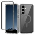 thumbnail image 1 of Allytechgroup Magnetic Case for Samsung Galaxy S25+ Plus, Transparent Back Cover Compatible with Magsafe Wireless Charging Support Slim Fit Rugged Phone Case for Women Men, Grey, 1 of 8