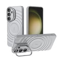 thumbnail image 1 of Allytechgroup Magnetic Case for Samsung Galaxy S25, Ripple Design Back Cover Compatible with Magsafe & Accessories Shockproof Camera Lens Kickstand Phone Case for Women Men, Gray, 1 of 6