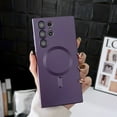 thumbnail image 1 of Allytechgroup Magnetic Case for Samsung Galaxy S25, [Support Wireless Charging] [Camera Lens Protector] Ultra Slim Lightweight Anti-Fingerprint Shockproof Soft Protective Case, Purple, 1 of 6