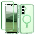 thumbnail image 1 of Allytechgroup Magnetic Case for Samsung Galaxy S25, Transparent Back Cover Compatible with Magsafe Wireless Charging Support Slim Fit Rugged Phone Case for Women Men, Green, 1 of 8