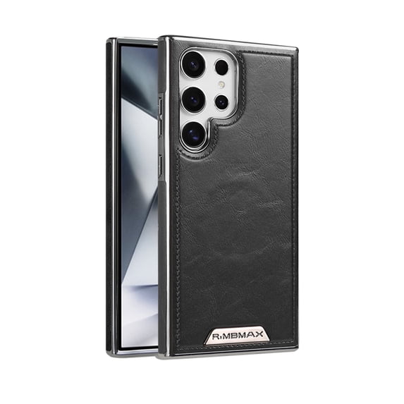 Allytechgroup Magnetic Case for Samsung Galaxy S25 Ultra, PU Leather Slim Lightweight Support Wireless Charging Shockproof Back Cover Bumper for Samsung Galaxy S25 Ultra Women Men, Black