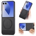 thumbnail image 1 of Allytechgroup Magnetic Case for Samsung Galaxy Z Flip 5, PU Leather Back Cover Shockproof Non-Slip Lightweight Design with Wireless Charging & Car Mount Support for Samsung Galaxy Z Flip 5, Black, 1 of 9