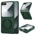 thumbnail image 1 of Allytechgroup Magnetic Case for Samsung Galaxy Z Flip 7 FE/ 6, Wireless Charging Compatible Back Cover with Built-In Iron Ring Lightweight Anti-Scratch Shockproof Plastic Protective Case, Green, 1 of 7