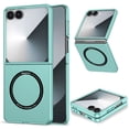 thumbnail image 1 of Allytechgroup Magnetic Case for Samsung Galaxy Z Flip 7 FE/ 6, Wireless Charging Compatible Back Cover with Built-In Iron Ring Lightweight Anti-Scratch Shockproof Plastic Protective Case, Lightblue, 1 of 7