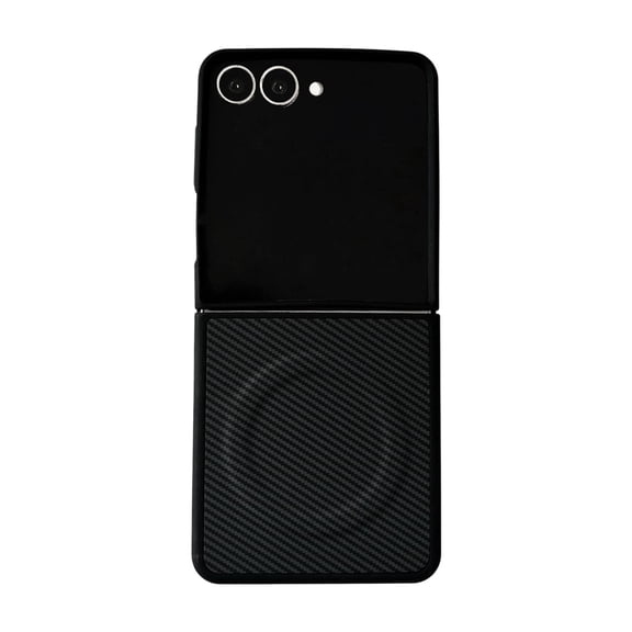Allytechgroup Magnetic Case for Samsung Galaxy Z Flip 7, [Compatible with Magsafe] Slim Fit Carbon Fiber Texture TPU Shell Shockproof Anti-Scratch Phone Case for Galaxy Z Flip 7, Black