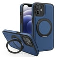 thumbnail image 1 of Allytechgroup Magnetic Case for iPhone 11, Built-in Invisible 360° Rotatable Kickstand, Compatible with MagSafe, PU Leather Slim Shockproof Protective Phone Case Cover, Blue, 1 of 7