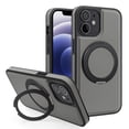 thumbnail image 1 of Allytechgroup Magnetic Case for iPhone 11, Built-in Invisible 360° Rotatable Kickstand, Compatible with MagSafe, PU Leather Slim Shockproof Protective Phone Case Cover, Grey, 1 of 7