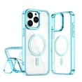 thumbnail image 1 of Allytechgroup Magnetic Case for iPhone 11, Clear Case with Kickstand Anti Yellowing Hard PC Support Wireless Charging Shockproof Back Cover For Apple iPhone 11, Blue, 1 of 8