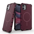 thumbnail image 1 of Allytechgroup Magnetic Case for iPhone 11, Hard PC Soft TPU Rugged Heavy Duty Durable Cover Case Support Wireless Charging Shockproof Protective Back Cover for iPhone 11, Plum, 1 of 7