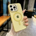 thumbnail image 1 of Allytechgroup Magnetic Case for iPhone 12 Pro / 12 6.1" with Camera Lens Kickstand, Compatible with Mag-safe Hard PC Lightweight Shockproof Protective Back Cover for iPhone 12 Pro / 12 6.1", Yellow, 1 of 9