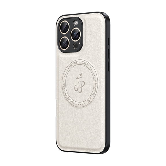 Allytechgroup Magnetic Case for iPhone 12 Pro, Slim Fit Stand Phone Case Compatible with MagSafe Shockproof Protective Back Cover Bumper for iPhone 12 Pro Women Men, White
