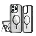 thumbnail image 1 of Allytechgroup Magnetic Case for iPhone 13, Clear Case with Kickstand Anti Yellowing Hard PC Support Wireless Charging Shockproof Back Cover For Apple iPhone 13, Black, 1 of 8
