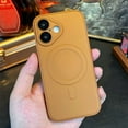 thumbnail image 1 of Magnetic Case for iPhone 13 Pro Max, Built-in Camera Lens Protector Support Wireless Charging Military Grade Drop Protection Shockproof Magnetic Back Cover for iPhone 13 Pro Max, Brown, 1 of 1