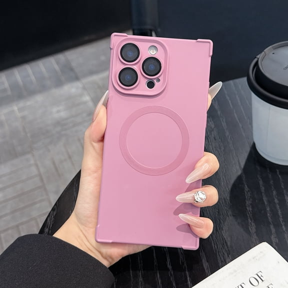 Allytechgroup Magnetic Case for iPhone 13 Pro Max, Hard PC Soft TPU Phone Case Support Wireless Charging Rugged Heavy Duty Durable Cover Case Compatible with iPhone 13 Pro Max for Women Men, Purple
