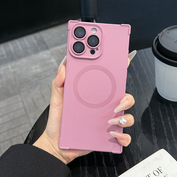 Allytechgroup Magnetic Case for iPhone 14 Plus, Hard PC Soft TPU Phone Case Support Wireless Charging Rugged Heavy Duty Durable Cover Case Compatible with iPhone 14 Plus for Women Men, Purple