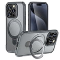 thumbnail image 1 of Allytechgroup Magnetic Case for iPhone 14 with Stand, Built-in Ring Holder Support Wireless Chagring Hard PC Rugged Heavy Duty Durable Cover Case Shockproof Protective, Gray, 1 of 6