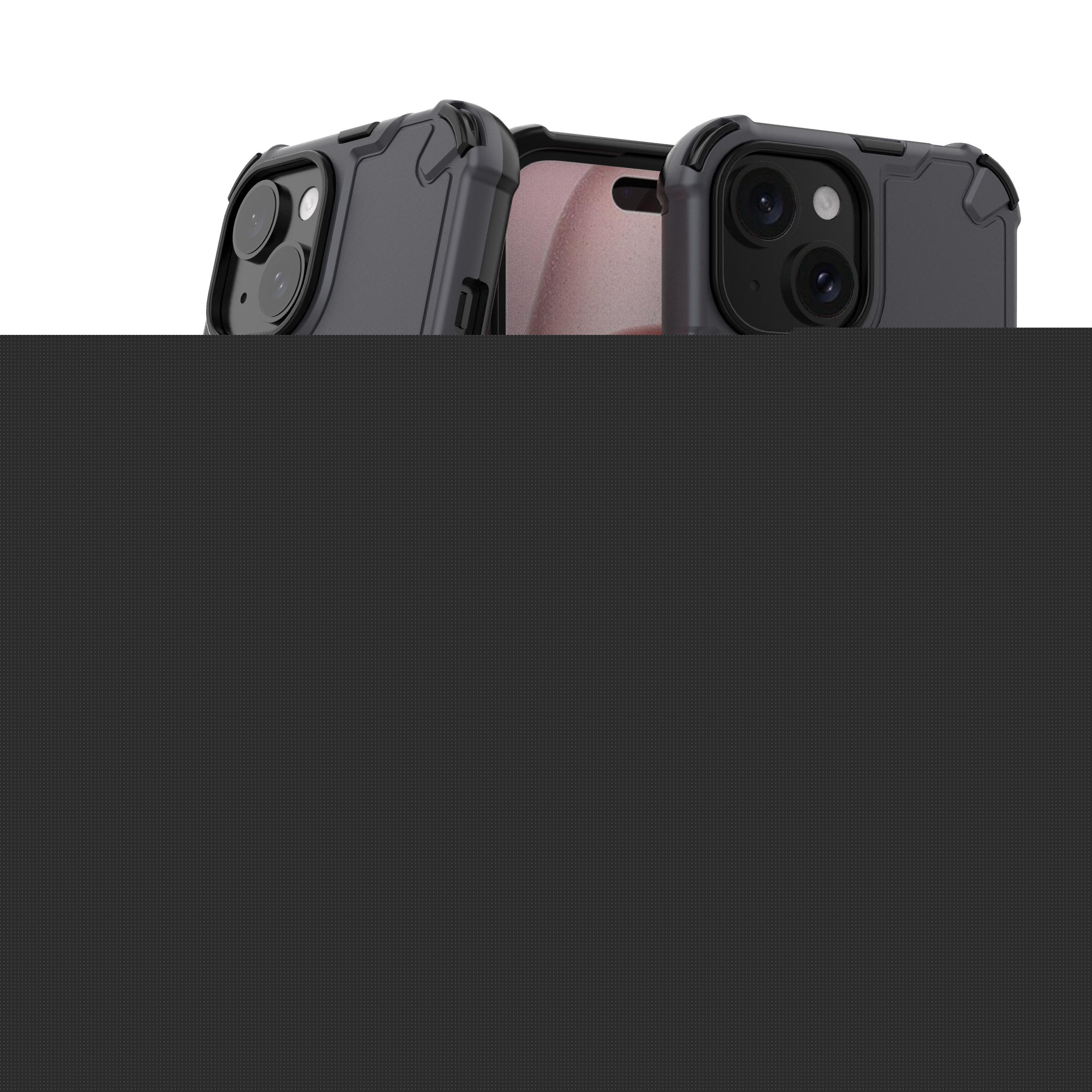Allytechgroup Magnetic Case for iPhone 15, Hard PC Soft TPU Rugged Heavy Duty Durable Cover Case Support Wireless Charging Shockproof Protective Back Cover for iPhone 15, Gray