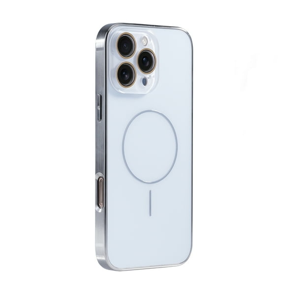 Allytechgroup Magnetic Case for iPhone 15 Plus, Built-in Camera Lens Protector Support Wireless Charging Slim Lightweight Shockproof Protective Back Cover for iPhone 15 Plus, White