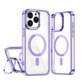thumbnail image 1 of Allytechgroup Magnetic Case for iPhone 15 Plus, Clear Case with Kickstand Anti Yellowing Hard PC Support Wireless Charging Shockproof Back Cover For Apple iPhone 15 Plus, Purple, 1 of 8