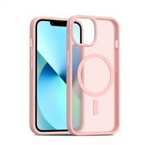 Allytechgroup Magnetic Case for iPhone 15 Plus, Hard PC Slim Fit Phone Case Support Wireless Charging Non-slip Shockproof Back Cover Bumper for iPhone 15 Plus, Pink