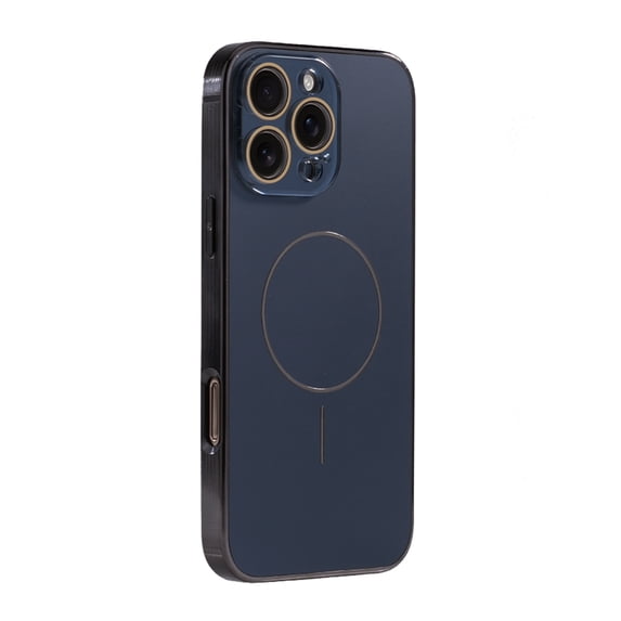 Allytechgroup Magnetic Case for iPhone 15 Pro, Built-in Camera Lens Protector Support Wireless Charging Slim Lightweight Shockproof Protective Back Cover for iPhone 15 Pro, Black