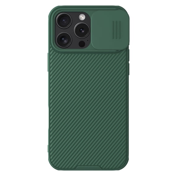 Allytechgroup Magnetic Case for iPhone 15 Pro, Compatible with MagSafe Ultra Thin Shockproof Anti-Slip Case with Sliding Camera Cover for iPhone 15 Pro, Darkgreen