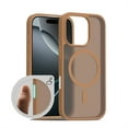 thumbnail image 1 of Allytechgroup Magnetic Case for iPhone 16, Built-in Camera Control Button Support Wireless Charging Slim Anti-stain Silky Touch Shockproof Protective Back Cover Bumper, Coffee, 1 of 7