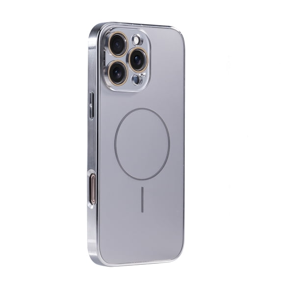 Allytechgroup Magnetic Case for iPhone 16, Built-in Camera Lens Protector Support Wireless Charging Slim Lightweight Shockproof Protective Back Cover for iPhone 16, Titanium