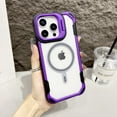 thumbnail image 1 of Allytechgroup Magnetic Case for iPhone 16 with Camera Lens kickstand, Compatible with Mag-safe Slim Lightweight Rugged Heavy Duty Durable Cover Case Shockproof Bumper, Purple, 1 of 9