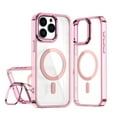 thumbnail image 1 of Allytechgroup Magnetic Case for iPhone 16 Plus, Clear Case with Kickstand Anti Yellowing Hard PC Support Wireless Charging Shockproof Back Cover For Apple iPhone 16 Plus, Pink, 1 of 8
