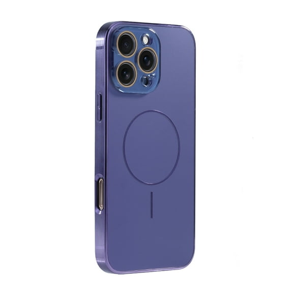 Allytechgroup Magnetic Case for iPhone 16 Pro Max, Built-in Camera Lens Protector Support Wireless Charging Slim Lightweight Shockproof Protective Back Cover for iPhone 16 Pro Max, Darkpurple