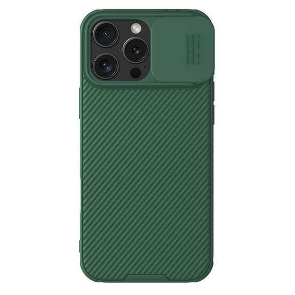 Allytechgroup Magnetic Case for iPhone 16 Pro Max, Compatible with MagSafe Ultra Thin Shockproof Anti-Slip Case with Sliding Camera Cover for iPhone 16 Pro Max, Darkgreen