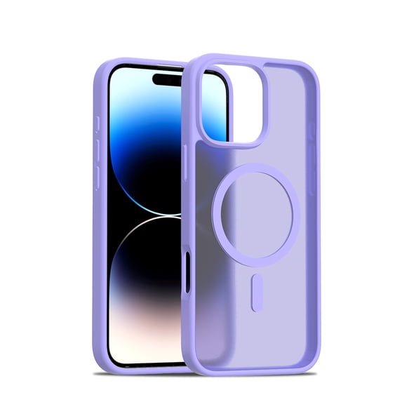 Allytechgroup Magnetic Case for iPhone 16 Pro Max, Hard PC Slim Fit Phone Case Support Wireless Charging Non-slip Shockproof Back Cover Bumper for iPhone 16 Pro Max, Purple