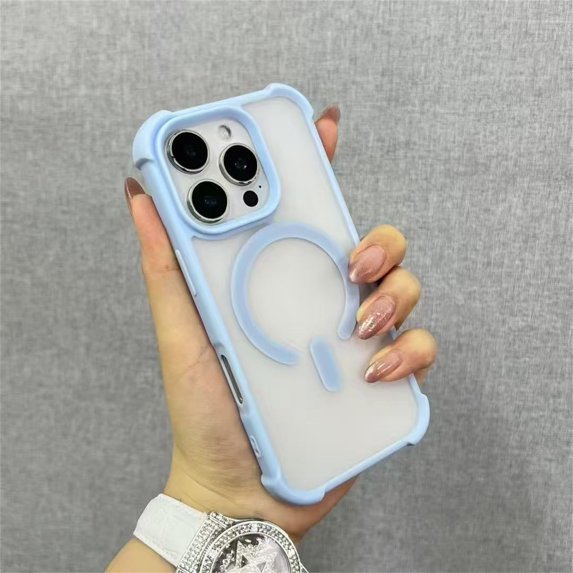 Allytechgroup Magnetic Case for iPhone 16 Pro, Slim Lightweight Compatible with Mag-safe Anti Yellowing Shockproof Protective Back Cover for Apple iPhone 16 Pro Women Men, Blue