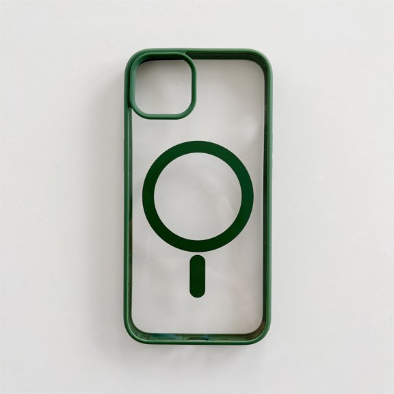 Allytechgroup Magnetic Case for iPhone 16e Compatible with MagSafe Wireless Charging, [Slim & Lightweight] Shockproof TPU Bumper Clear Matte Rugged Acrylic Back Case for Women Men, Darkgreen