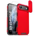 thumbnail image 1 of Allytechgroup Magnetic Case for iPhone Air, Include 1x Screen Protector Sliding Camera Lens Protector Compatible with MagSafe Shockproof Anti-Scratch Slim Fit Phone Case for Women Men, Red, 1 of 9