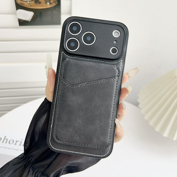 Allytechgroup Magnetic Case for iPhone 17 Pro Max, RFID Blocking PU Leather Stand Phone Case with Detachable Cards Holder Compatible with Mag-safe Shockproof Back Cover for Women Men, Black