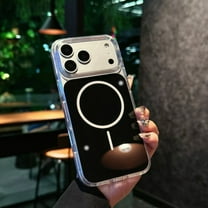 Allytechgroup Magnetic Case for iPhone 17 Pro Max, Slim Lightweight Hard PC Rugged [Compatible with Magsafe] Non-Slip Glossy Shockproof Protective Back Cover for iPhone 17 Pro Max, Black